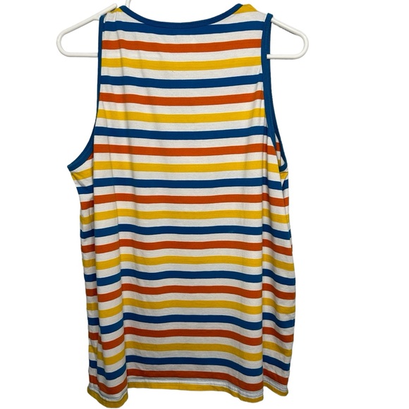 Dutch Bros Striped Tank Top Blue+Orange+Yellow+White SMALL+MEDIUM+LARGE DB 1992 - Picture 2 of 5
